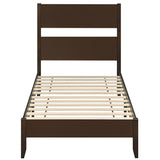 Twin Bed Frame with Headboard with Solid Wood Legs 12 Slats