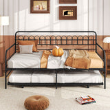 Twin Daybed with Curved Backrest and Armrests
