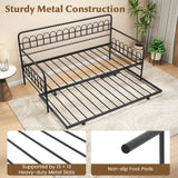 Twin Daybed with Curved Backrest and Armrests