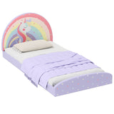 Twin Floor Bed Frame Upholstered Twin Size Kids Floor Bed with 210D Oxford Cloth Floor Mat