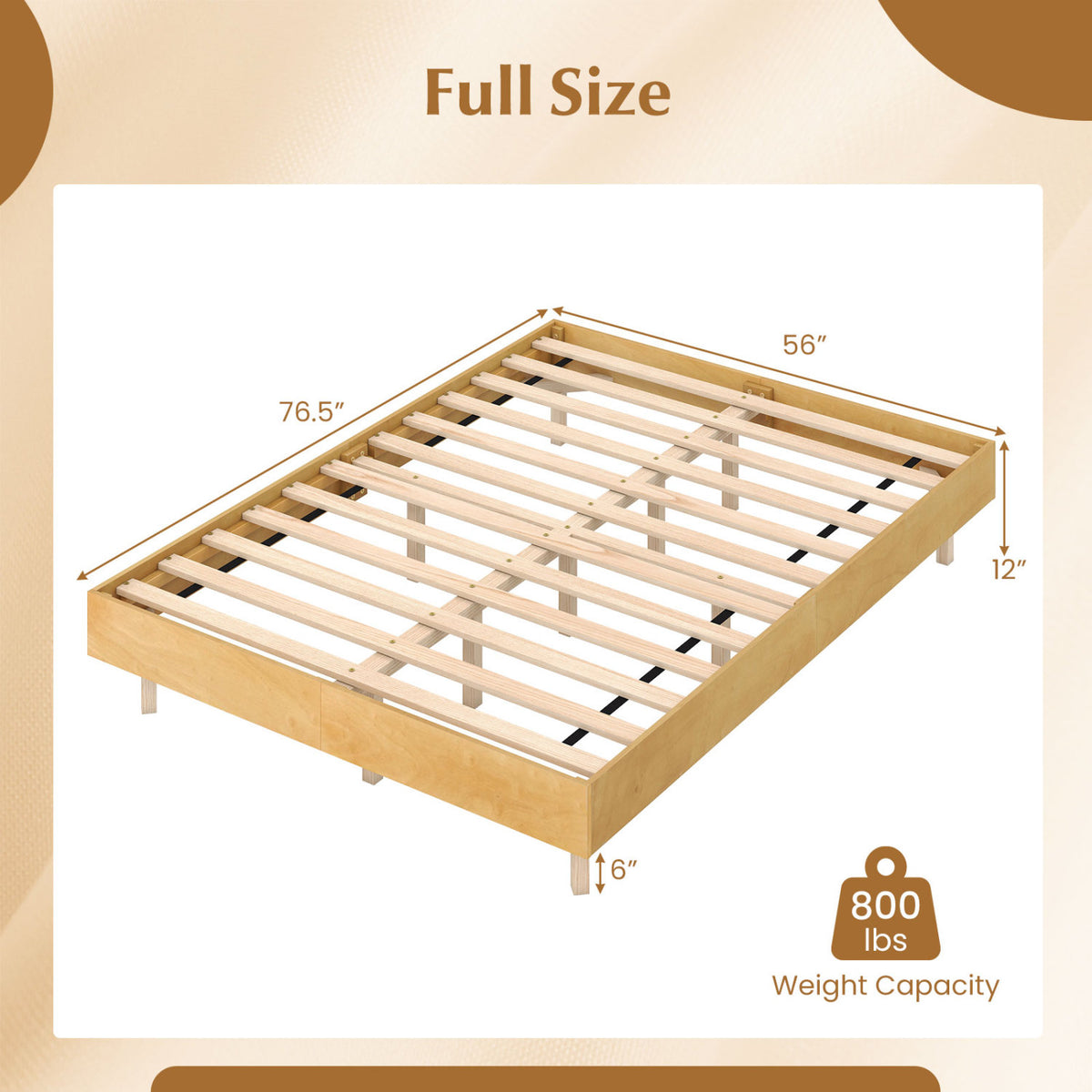 Twin/Full/Queen Size Floating Bed Frame with LED Lights for Bedroom