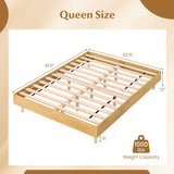 Twin/Full/Queen Size Floating Bed Frame with LED Lights for Bedroom