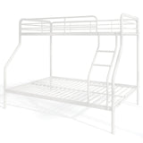 Twin Over Full Bunk Bed with Ladder and Full-length Guardrails