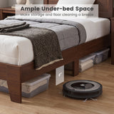 Twin Size Bed Frame with Headboard for Small Room No Box Spring Needed