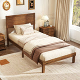 Twin/Full/Queen Size Bed Frame with Headboard and Wooden Slats Support