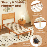Twin/Full/Queen Size Bed Frame with Headboard and Storage Space