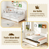 Twin Size Daybed with 2 Storage Drawers No Box Spring Needed