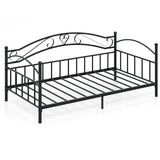 Twin Size Metal Daybed Frame with Headboard for Bedroom
