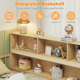 Twin Size Montessori Floor Bed with Bookcase