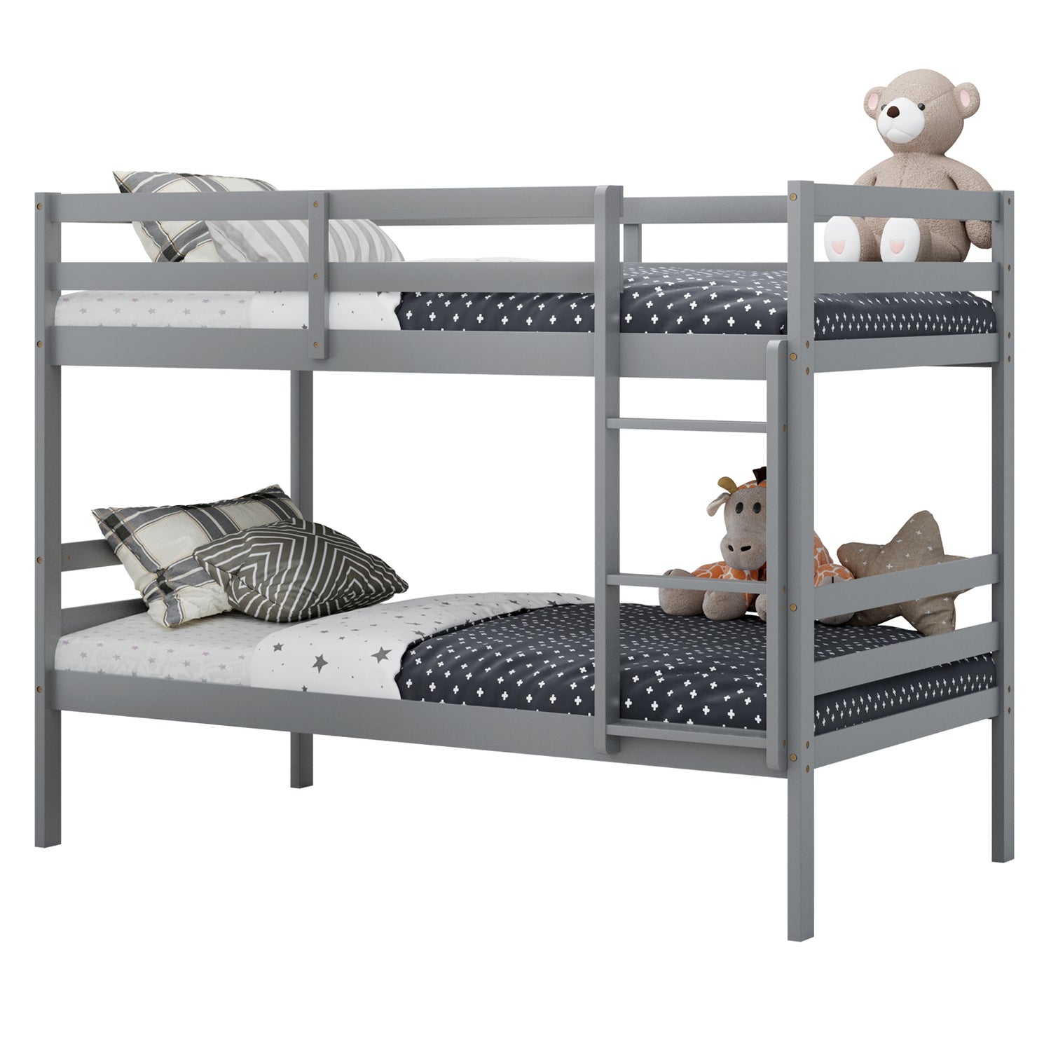 Twin Bunk Bed Children Wooden Bunk Beds Solid Hardwood