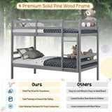 Twin Bunk Bed Children Wooden Bunk Beds Solid Hardwood