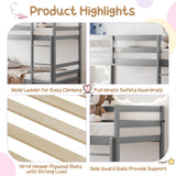 Twin Bunk Bed Children Wooden Bunk Beds Solid Hardwood