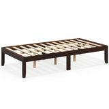 14 Inch Twin Wood Platform Bed Frame with Wooden Slats Support