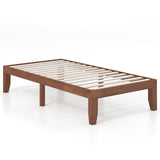 Twin Size 14 Inch Wooden Slats Bed Mattress Frame