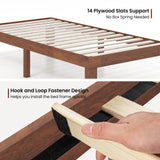 Twin Size 14 Inch Wooden Slats Bed Mattress Frame