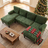 U-shaped Sectional Couch with Double Chaise for Living Room