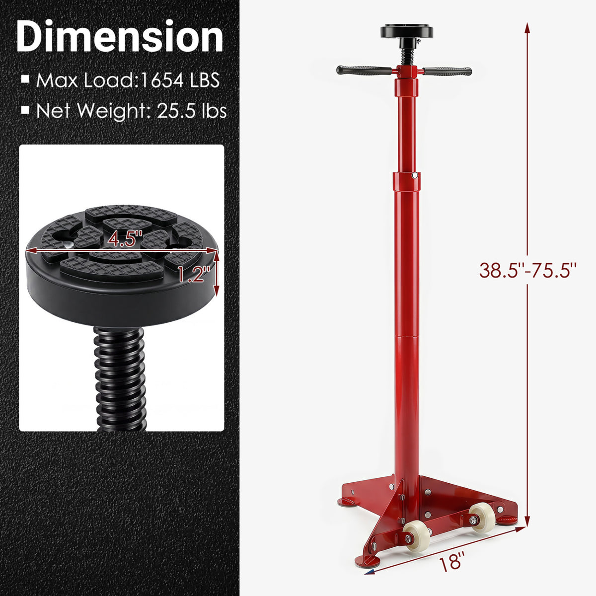 Underhoist Support Stand for Vehicle Components Support