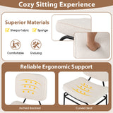 Upholstered Accent Chair Sherpa Reading Chair with Sponge Padding