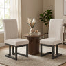 Upholstered Dining Chairs Set of 2 with Rubber Wood Legs and Padded Seat for Dining Room