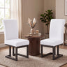 Upholstered Dining Chairs Set of 2 with Rubber Wood Legs and Padded Seat for Dining Room