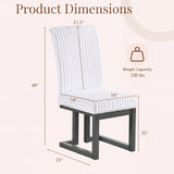 Upholstered Dining Chairs Set of 4 with Rubber Wood Legs and Padded Seat for Dining Room