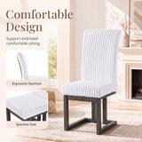 Upholstered Dining Chairs Set of 4 with Rubber Wood Legs and Padded Seat for Dining Room