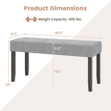 Upholstered Entryway Bench for End of Bed with Padded Seat-Gray