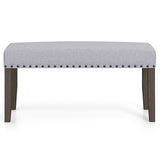 42.5 Inch Upholstered Entryway Bench End of Bed Bench-Gray
