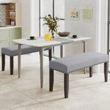 42.5 Inch Upholstered Entryway Bench End of Bed Bench-Gray