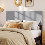 Upholstered Headboard Queen/Full Size Vertical Quilted Linen Fabric Bed Frame Mount Panel