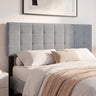 Upholstered Headboard Queen/Full Size Quilted Grid Linen Fabric Bed Frame Mount Panel