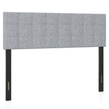 Upholstered Headboard Queen/Full Size Quilted Grid Linen Fabric Bed Frame Mount Panel