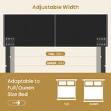 Upholstered Headboard with Adjustable Width for Full/Queen Size Beds-Dark Gray