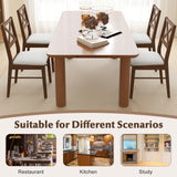 Upholstered Side Dining Chairs Set of 2 with Rubber Wood Frame