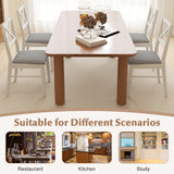Upholstered Side Dining Chairs Set of 2 with Rubber Wood Frame