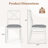 Upholstered Side Dining Chairs Set of 2 with Rubber Wood Frame