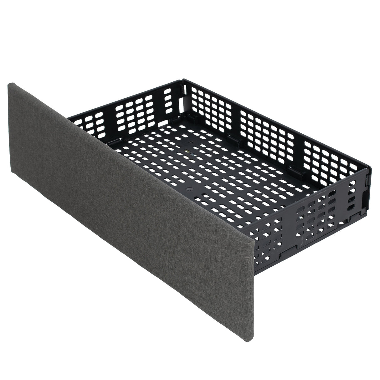 Upholstered Queen LED Bed Frame with Headboard and 4 Drawers