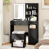 Vanity Desk with Mirror and Lights