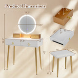 Vanity Table Set with Mirror