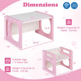 Versatile Kids Table and Chairs Set for Toddlers Ages 1-5