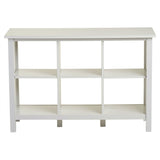 Adjustable Shelf 6-Cube Bookcase Storage Unit Sideboard in White