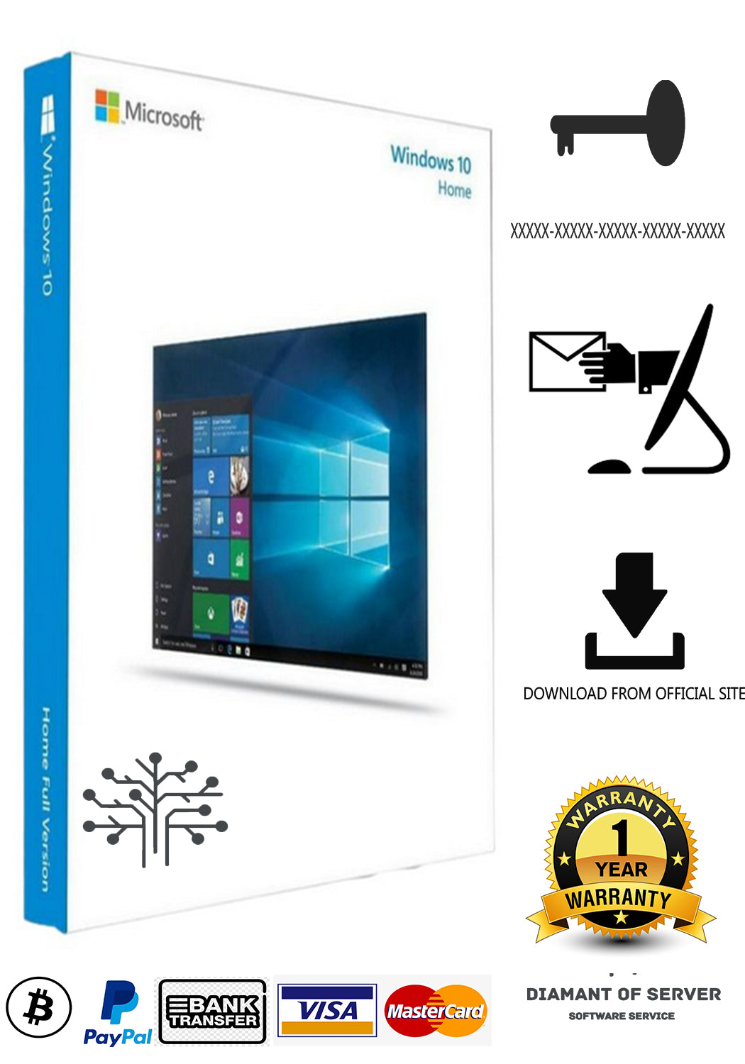 Windows 10 Home Genuine Key Licencia Permanente
