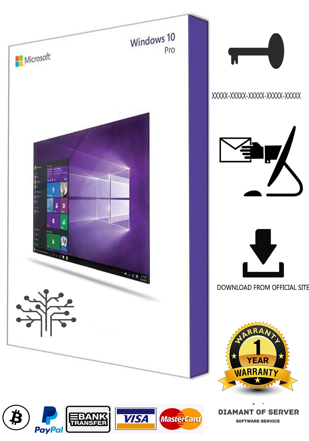 Windows 10 Pro Genuine Key Licencia Permanente