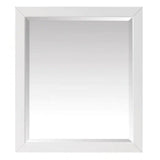 32-in x 28-in Bathroom Wall Mirror with White Solid Wood Frame