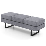 Waiting Room Bench Seating Long Bench with Metal Frame Leg