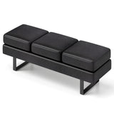 Waiting Room Bench Seating Long Bench with Metal Frame Leg