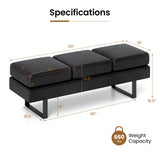 Waiting Room Bench Seating Long Bench with Metal Frame Leg