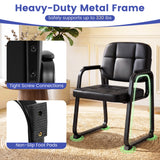 Waiting Room Guest Chairs Set of 4 Leather Office Reception Chairs