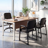 Waiting Room Guest Chairs Set of 4 Leather Office Reception Chairs