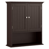 Wall Mount Bathroom Cabinet Storage Organizer with Doors and Shelves